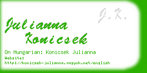 julianna konicsek business card